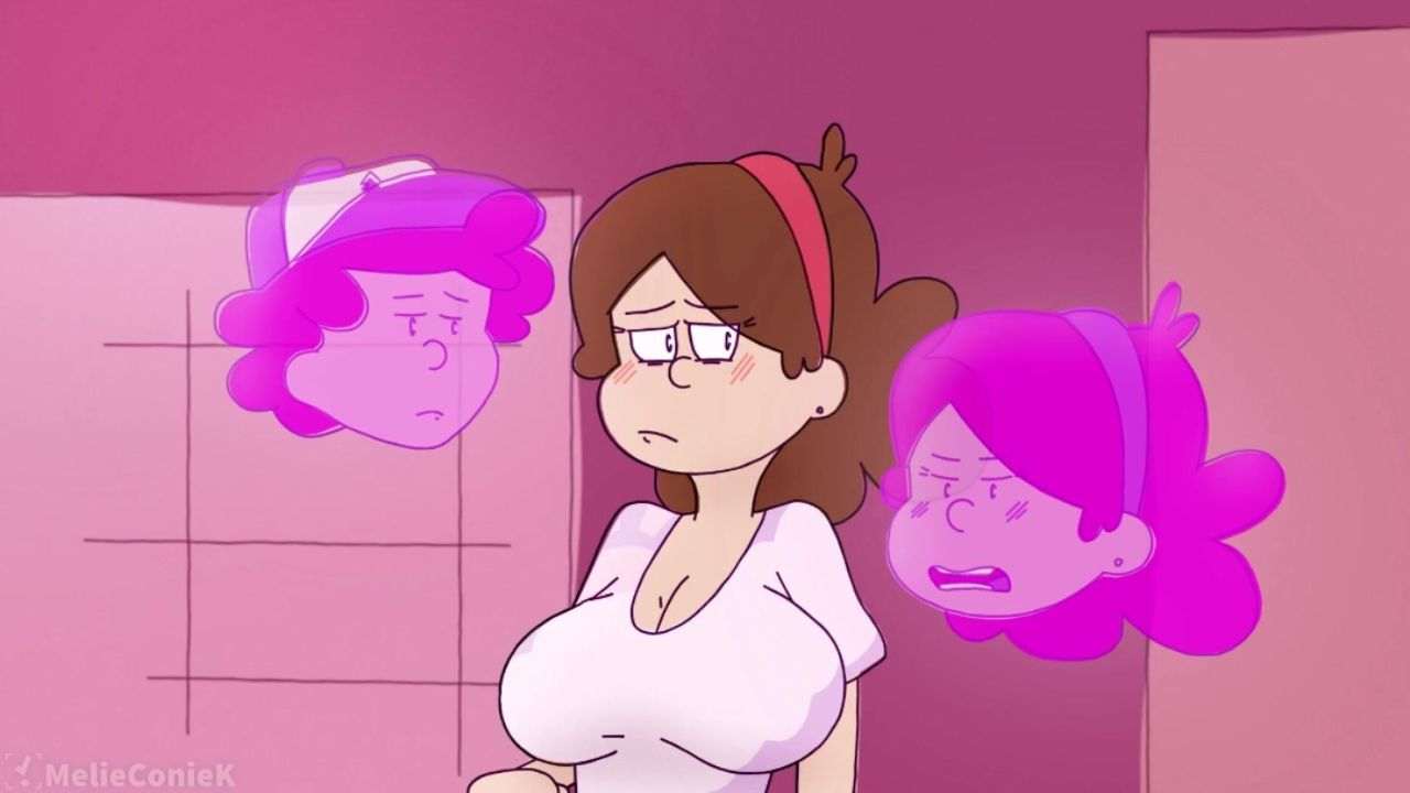  completly necod dipper,windy, and mabel from the show gravity falls having sex